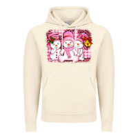 Vintage Artic chillin pink   with my snowmies  ado Vintage Hoodie - AdoDesignShop