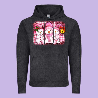 Chillin Pink   With My Snowmies  Ado Vintage Hoodie Designed By Adodesignshop