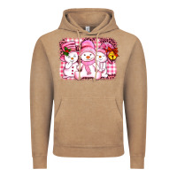 Vintage Coffee chillin pink   with my snowmies  ado Vintage Hoodie - AdoDesignShop
