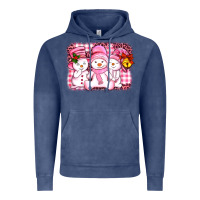 Vintage Denim chillin pink   with my snowmies  ado Vintage Hoodie - AdoDesignShop