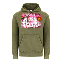 Vintage Olive chillin pink   with my snowmies  ado Vintage Hoodie - AdoDesignShop