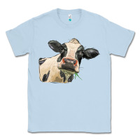 Dusty Blue holstein heifer face Classic Tee - LillyAllenDesigns