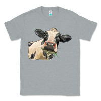 Heather Grey holstein heifer face Classic Tee - LillyAllenDesigns
