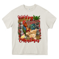 Cream merry cluckin' christmas Heavy Core Tee - RanaPortraitStore