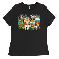 Black goats coffee cups Ladies Tee - Zillion Design Studio