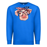 True Royal american flag with pig Premium Sweatshirt - RanaPortraitStore