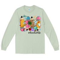 Matcha teacher life pencils Long Sleeve Tee - MaliasSmallBusiness