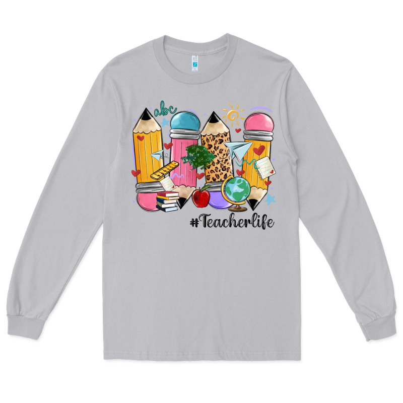 Teacher Life Pencils Long Sleeve Tee by MaliasSmallBusiness | Teevron