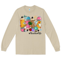 Mushroom teacher life pencils Long Sleeve Tee - MaliasSmallBusiness