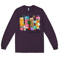 Plum teacher life pencils Long Sleeve Tee - MaliasSmallBusiness
