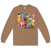 Toasted Coconut teacher life pencils Long Sleeve Tee - MaliasSmallBusiness