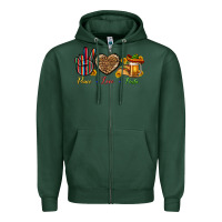 Sports Green Peace Love Fiesta Zipper Hoodie - BundleAndBundleShop