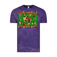 Cloud Purple football leopard Vintage Tee - NancyCooperArtShop