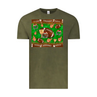 Vintage Olive football leopard Vintage Tee - NancyCooperArtShop