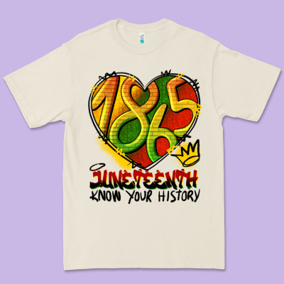 Juneteenth 1865 Graffiti Premium Tee Designed By Hra Design Shop