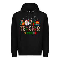 Black teacher Christmas Premium Hoodie - JahusDesignShop