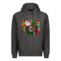 Charcoal Heather teacher Christmas Premium Hoodie - JahusDesignShop