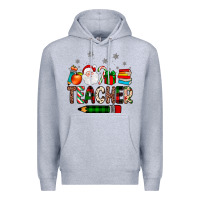 Heather Grey teacher Christmas Premium Hoodie - JahusDesignShop