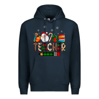 Navy teacher Christmas Premium Hoodie - JahusDesignShop