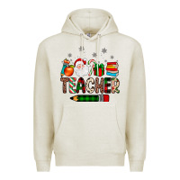 Oatmeal Heather teacher Christmas Premium Hoodie - JahusDesignShop