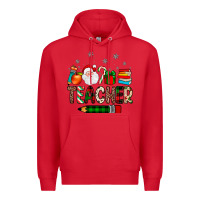 Red teacher Christmas Premium Hoodie - JahusDesignShop
