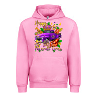 Fuchsia Pink happy mardi gras truck olivia Urban Hoodie - OliviaCreatesArt