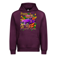 Mauve Wine happy mardi gras truck olivia Urban Hoodie - OliviaCreatesArt