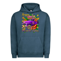 Pigment Midnight Navy happy mardi gras truck olivia Urban Hoodie - OliviaCreatesArt