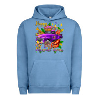 Pigment Pebble Blue happy mardi gras truck olivia Urban Hoodie - OliviaCreatesArt