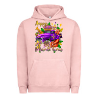 Pigment Salmon happy mardi gras truck olivia Urban Hoodie - OliviaCreatesArt