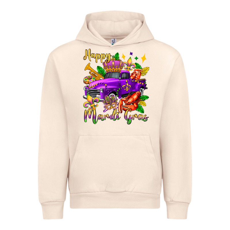 Happy Mardi Gras Truck Olivia Urban Hoodie by OliviaCreatesArt | Teevron