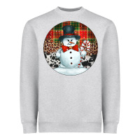 Heather Grey western snowman christmas ornament Heavyweight Sweatshirt - Jasminsmagicworld