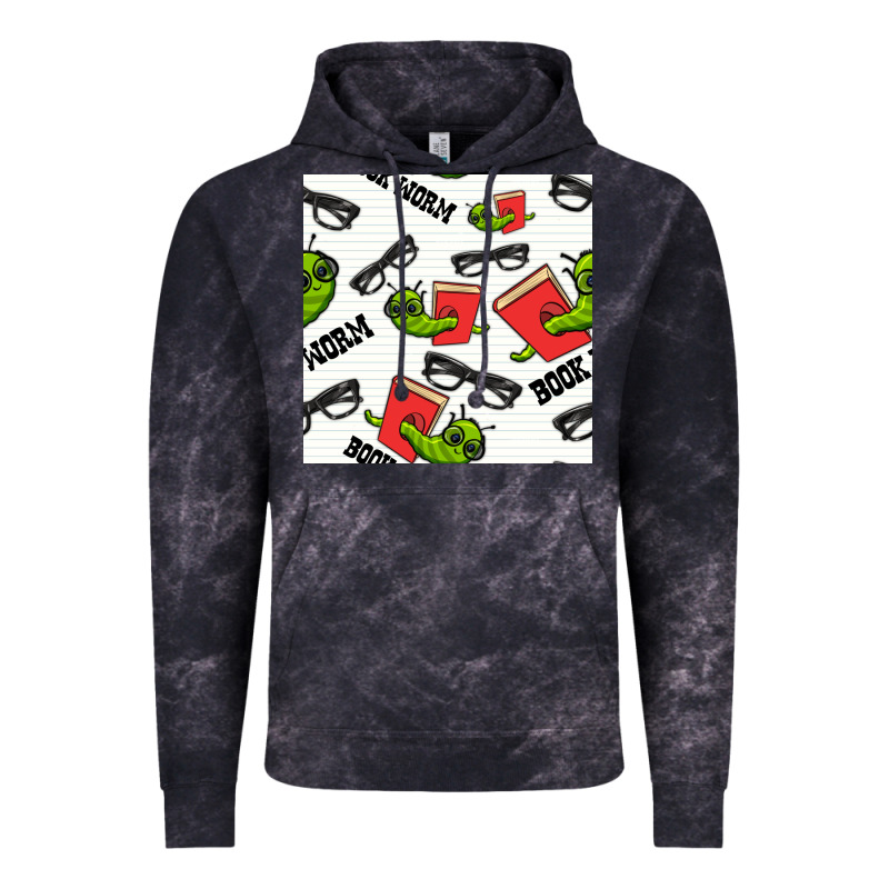 Bookworm Seamless Pattern Vintage Hoodie by BundleAndBundleShop | Teevron