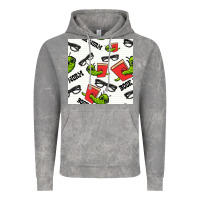 Cloud Rock bookworm seamless pattern Vintage Hoodie - BundleAndBundleShop