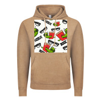 Vintage Coffee bookworm seamless pattern Vintage Hoodie - BundleAndBundleShop