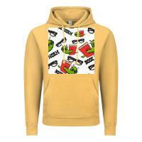 Vintage Mustard bookworm seamless pattern Vintage Hoodie - BundleAndBundleShop