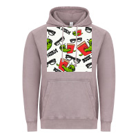 Vintage Zinc bookworm seamless pattern Vintage Hoodie - BundleAndBundleShop