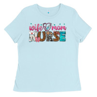 Baby Blue wife mom nurse Ladies Tee - texasbilliewilder
