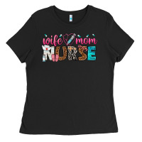 Black wife mom nurse Ladies Tee - texasbilliewilder