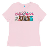 Bubblegum Pink wife mom nurse Ladies Tee - texasbilliewilder