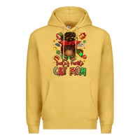 Antique Gold santas favorite cat mom Premium Hoodie - texasbilliewilder
