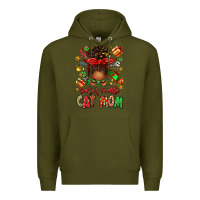 Army Green santas favorite cat mom Premium Hoodie - texasbilliewilder