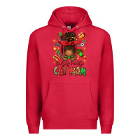 Cardinal santas favorite cat mom Premium Hoodie - texasbilliewilder