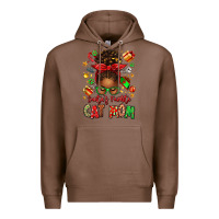 Chestnut santas favorite cat mom Premium Hoodie - texasbilliewilder