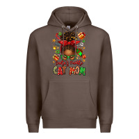 Coffee santas favorite cat mom Premium Hoodie - texasbilliewilder