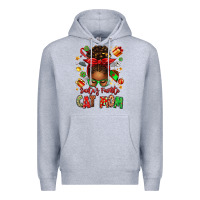 Heather Grey santas favorite cat mom Premium Hoodie - texasbilliewilder