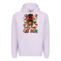 Lilac santas favorite cat mom Premium Hoodie - texasbilliewilder