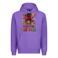 Purple santas favorite cat mom Premium Hoodie - texasbilliewilder