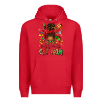 Red santas favorite cat mom Premium Hoodie - texasbilliewilder