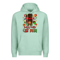 Seafoam santas favorite cat mom Premium Hoodie - texasbilliewilder